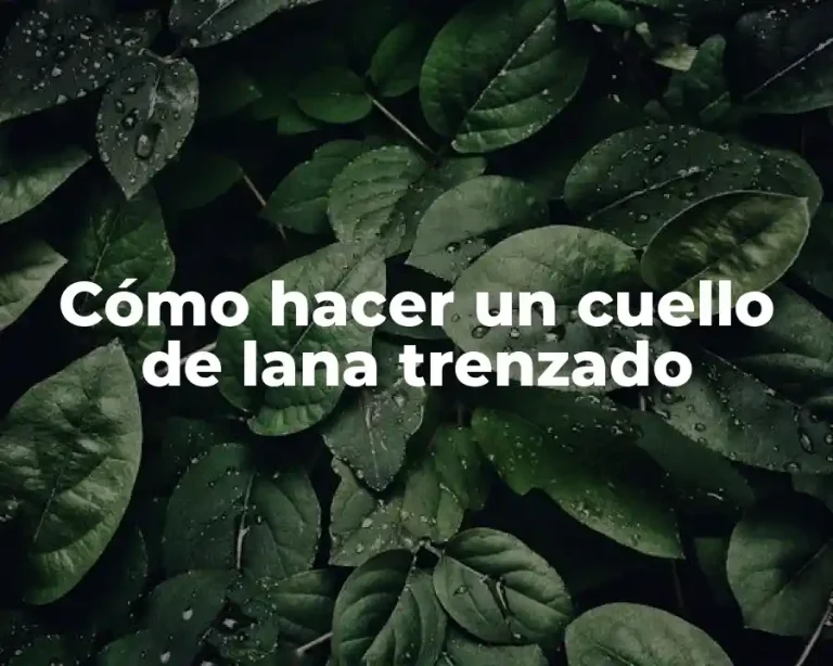 Cómo hacer un cuello de lana trenzado