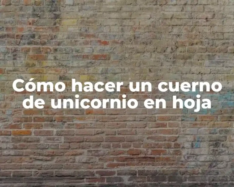Cómo hacer un cuerno de unicornio en hoja