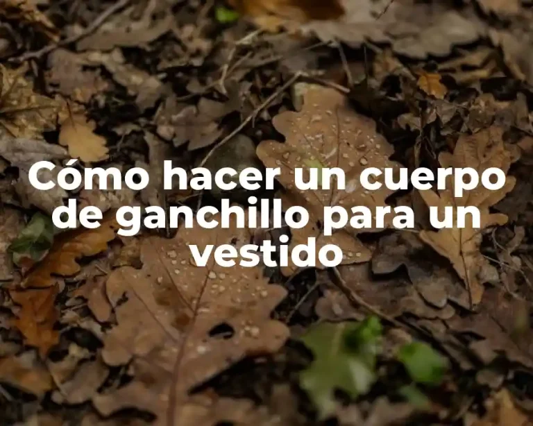 Cómo hacer un cuerpo de ganchillo para un vestido