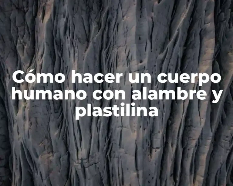 Cómo hacer un cuerpo humano con alambre y plastilina