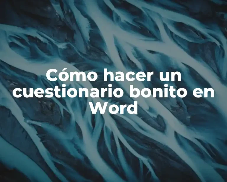 Cómo hacer un cuestionario bonito en Word