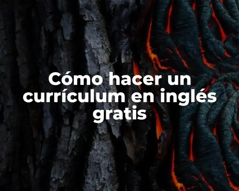 Cómo hacer un currículum en inglés gratis