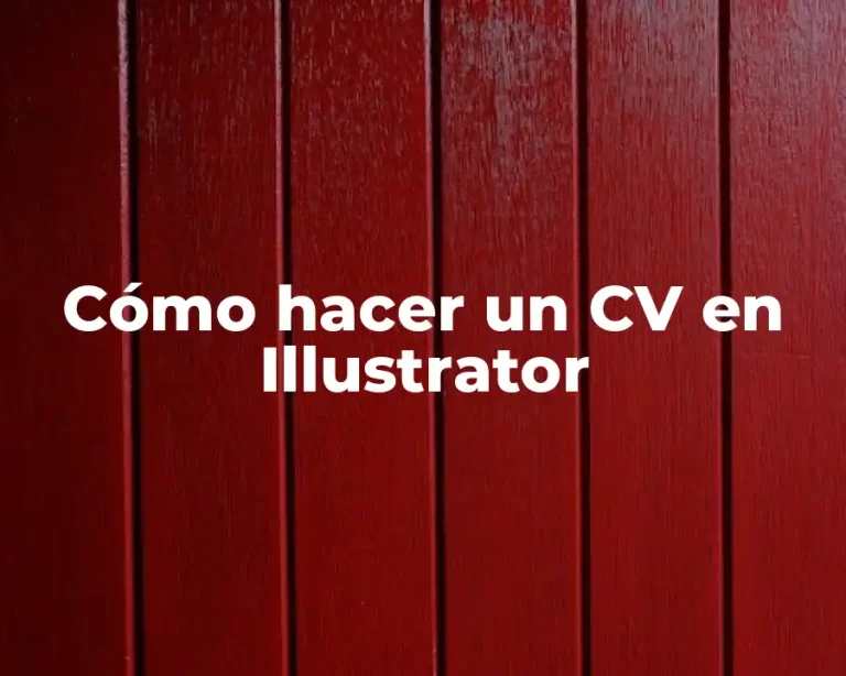 Cómo hacer un CV en Illustrator