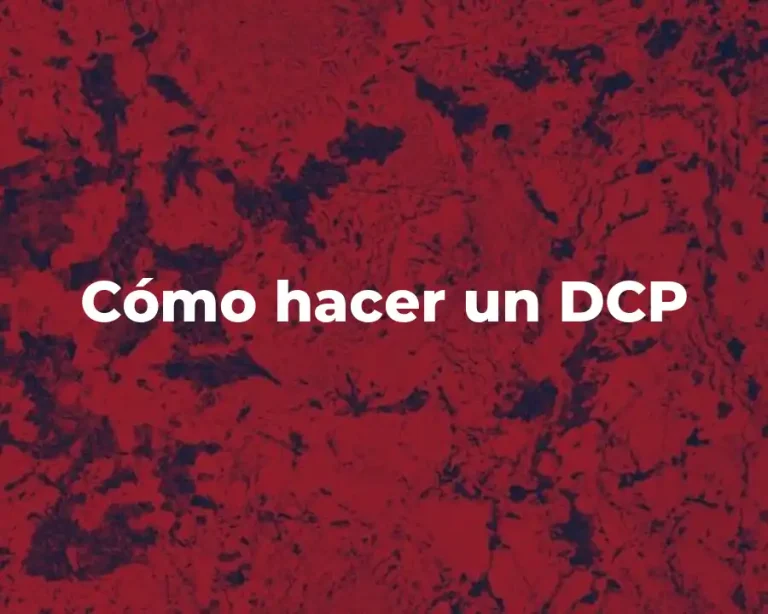 Cómo hacer un DCP