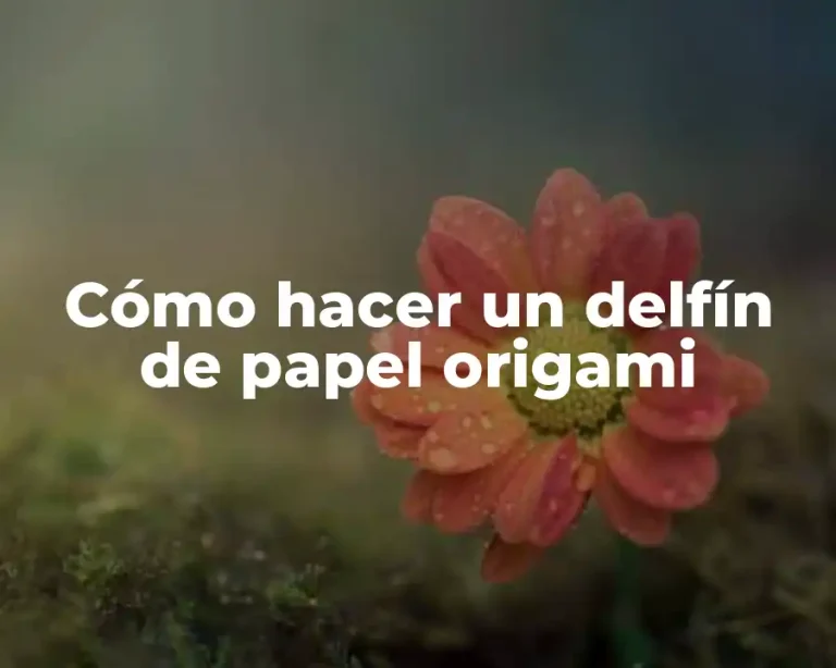 Cómo hacer un delfín de papel origami
