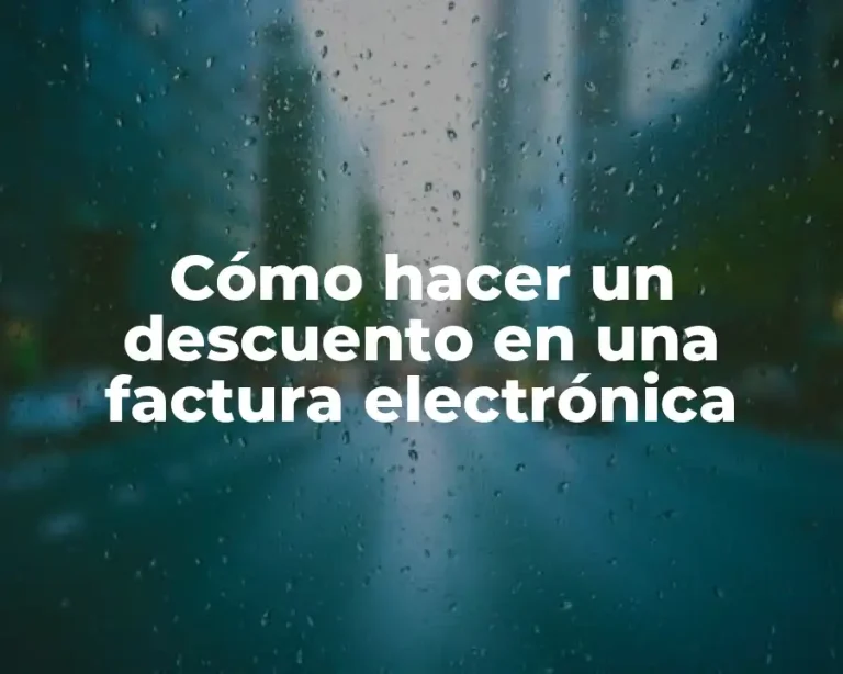 Cómo hacer un descuento en una factura electrónica