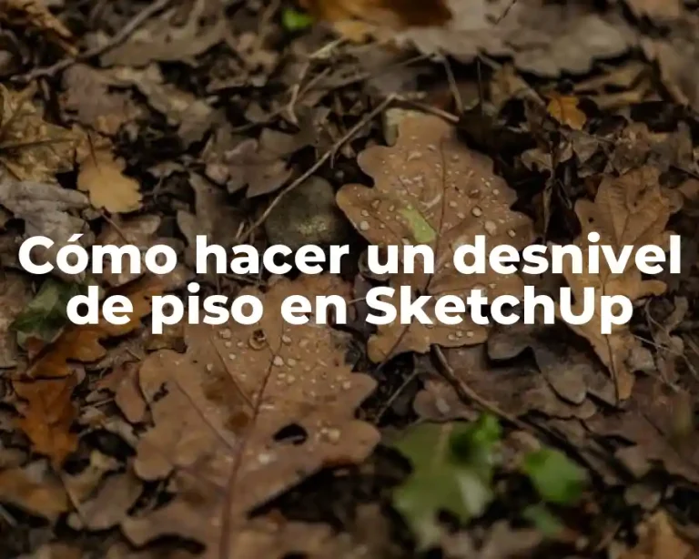 Cómo hacer un desnivel de piso en SketchUp