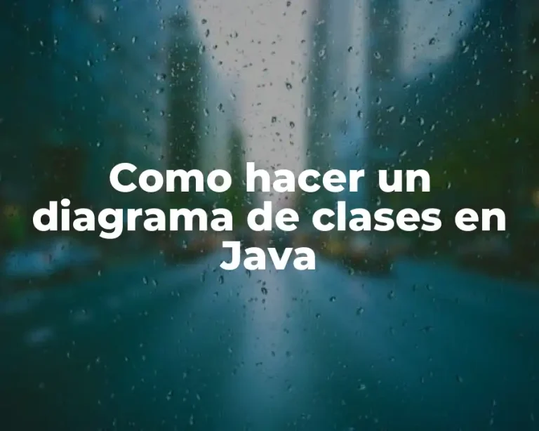 Como hacer un diagrama de clases en Java