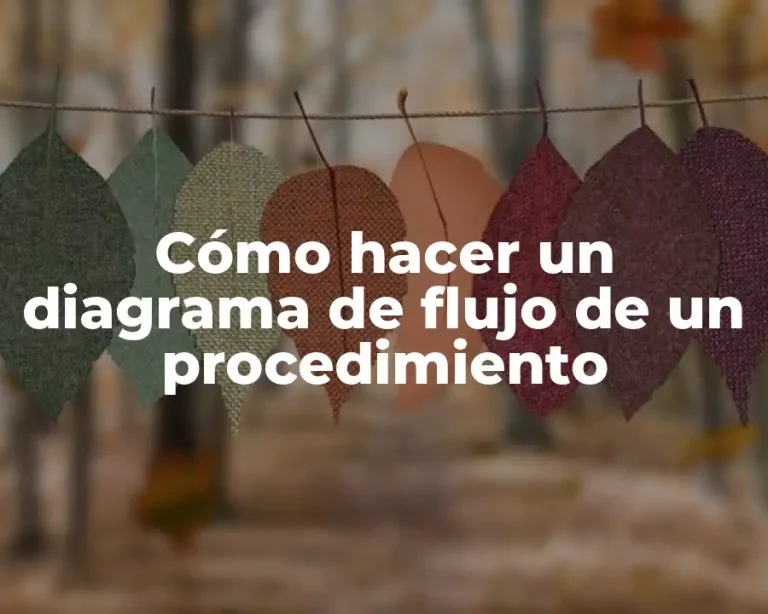 Cómo hacer un diagrama de flujo de un procedimiento