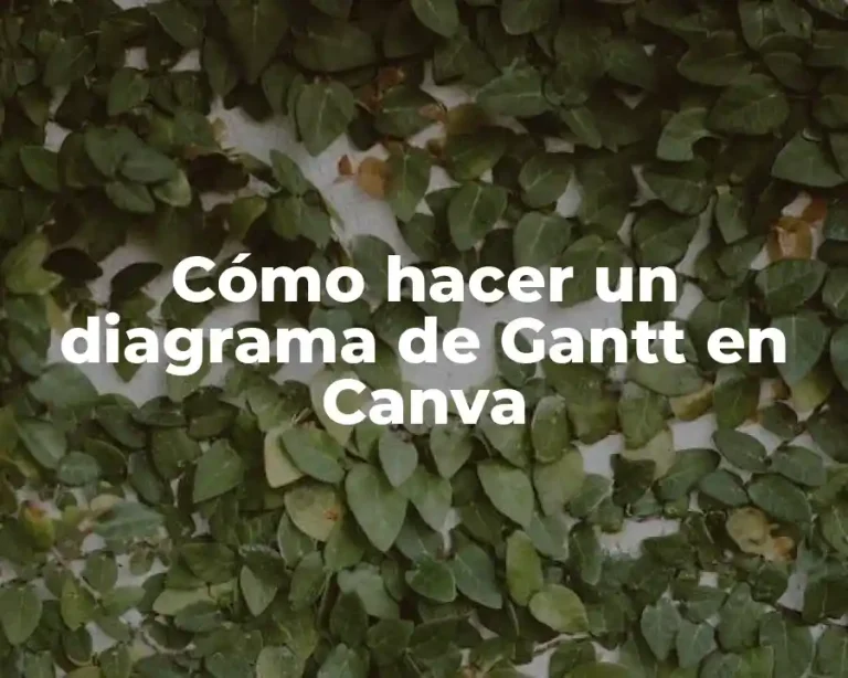 Cómo hacer un diagrama de Gantt en Canva
