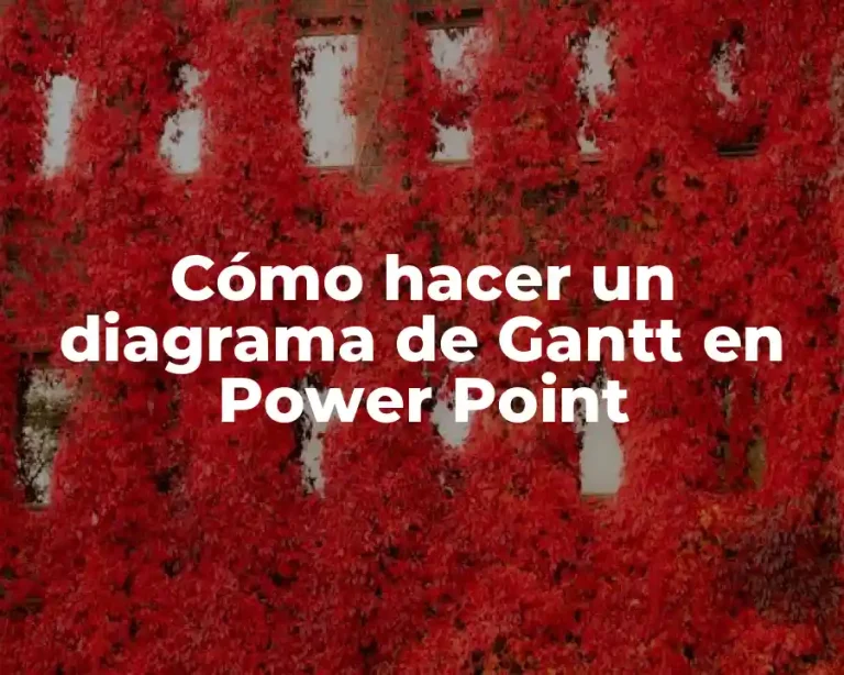 Cómo hacer un diagrama de Gantt en Power Point