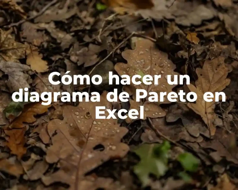Cómo hacer un diagrama de Pareto en Excel