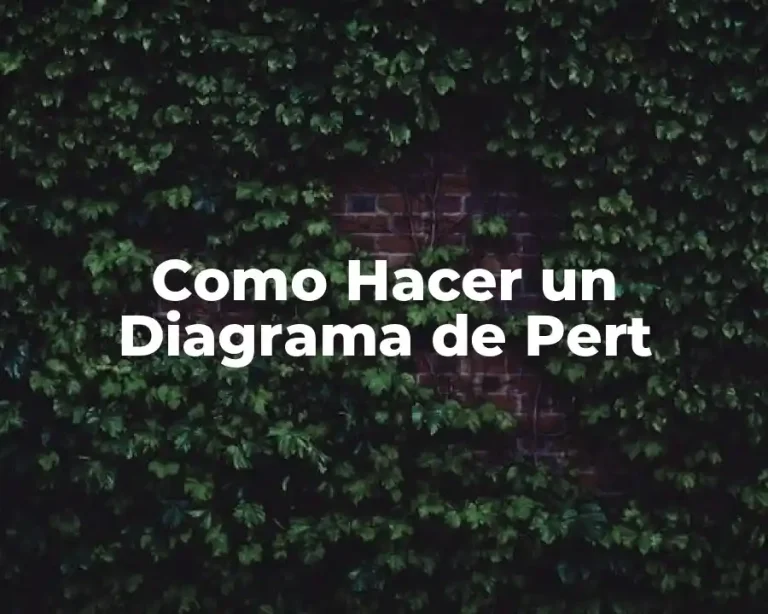 Como Hacer un Diagrama de Pert