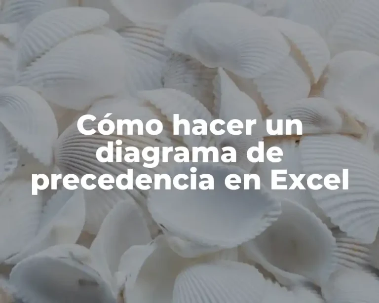 Cómo hacer un diagrama de precedencia en Excel