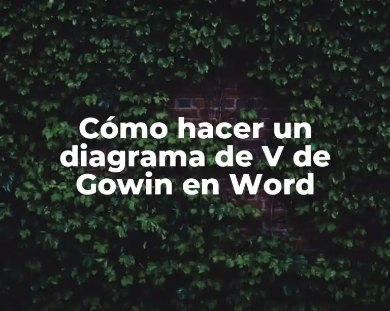 Cómo hacer un diagrama de V de Gowin en Word