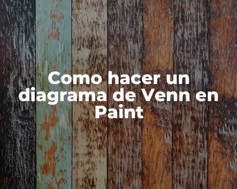 Como hacer un diagrama de Venn en Paint