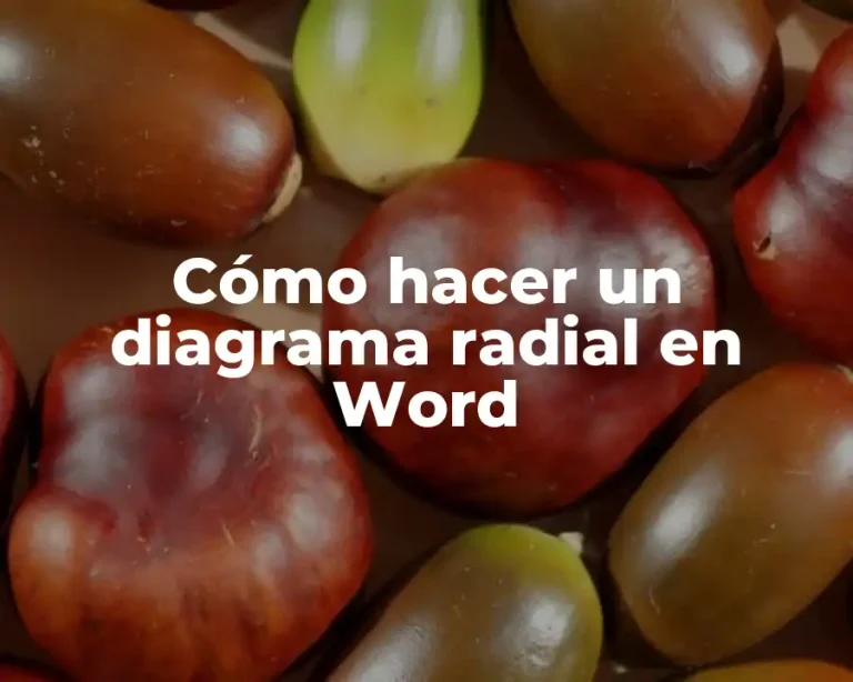 Cómo hacer un diagrama radial en Word