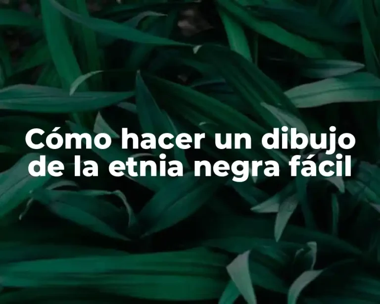 Cómo hacer un dibujo de la etnia negra fácil