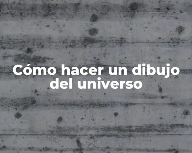 Cómo hacer un dibujo del universo