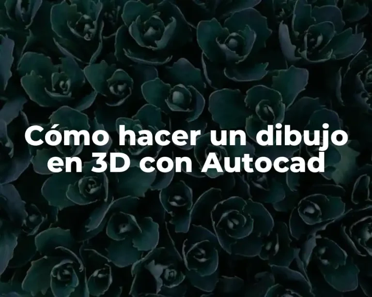 Cómo hacer un dibujo en 3D con Autocad