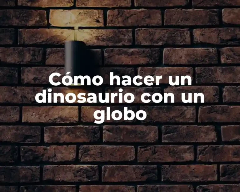 Cómo hacer un dinosaurio con un globo