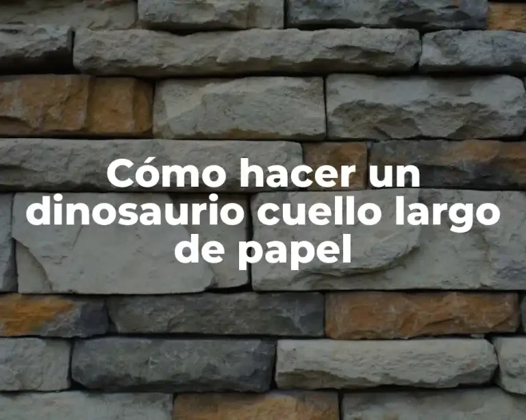 Cómo hacer un dinosaurio cuello largo de papel