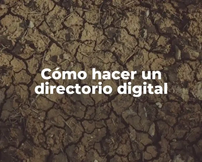 Cómo hacer un directorio digital