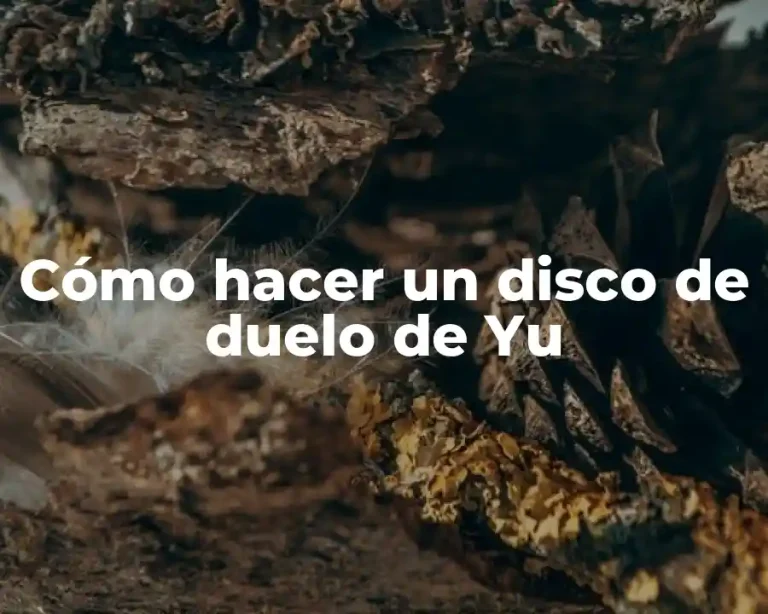 Cómo hacer un disco de duelo de Yu