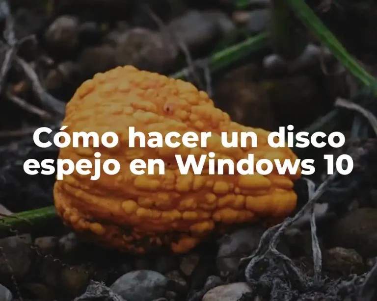Cómo hacer un disco espejo en Windows 10