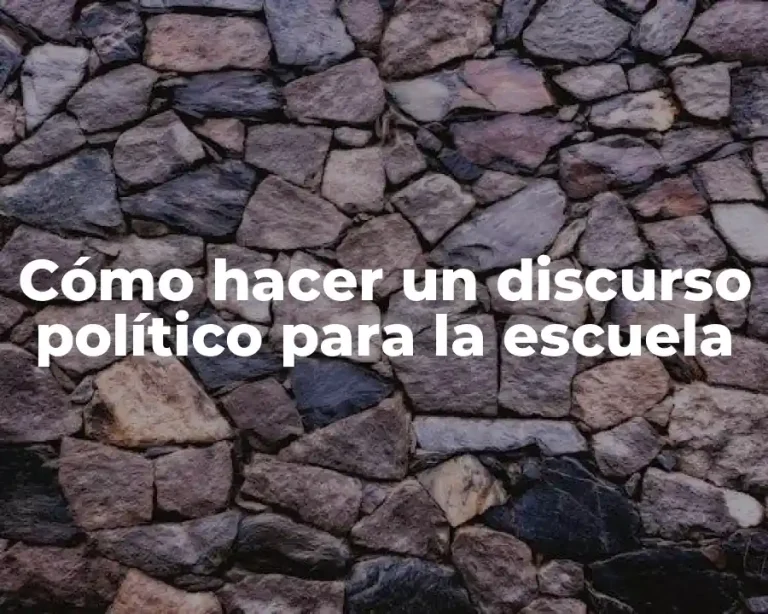 Cómo hacer un discurso político para la escuela
