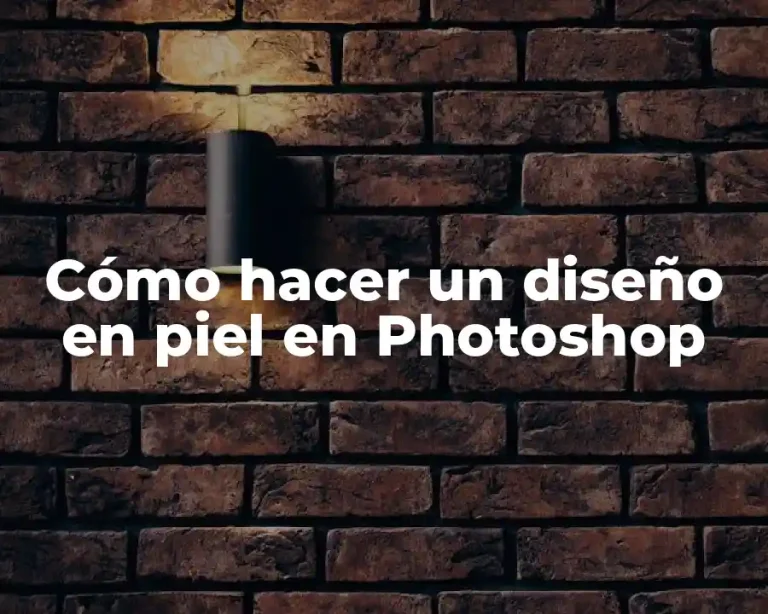 Cómo hacer un diseño en piel en Photoshop