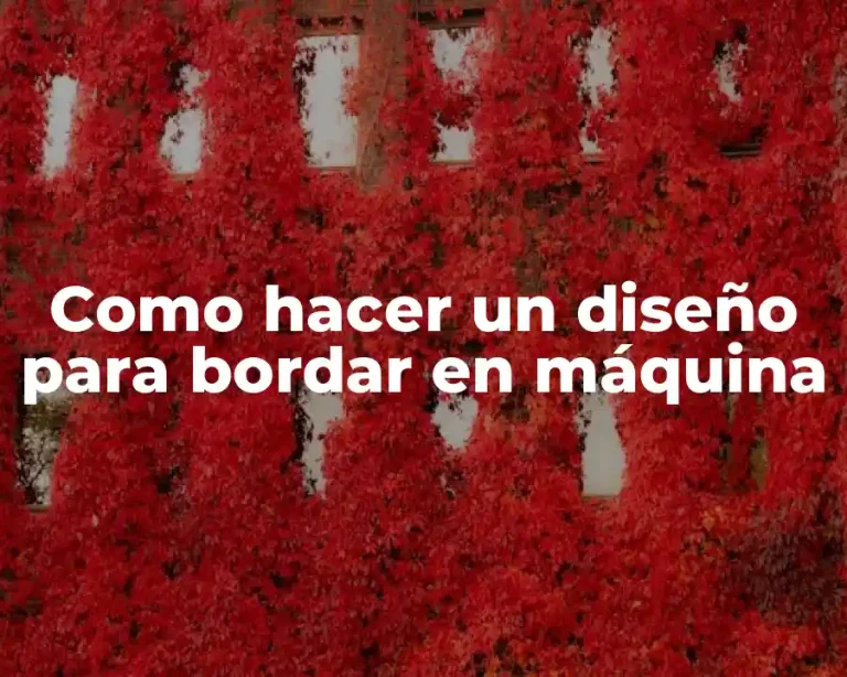 Como hacer un diseño para bordar en máquina