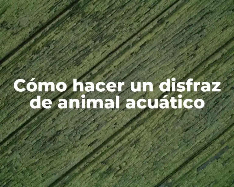 Cómo hacer un disfraz de animal acuático