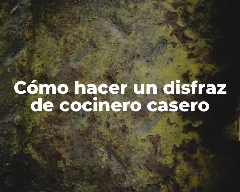 Cómo hacer un disfraz de cocinero casero