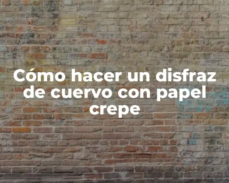 Cómo hacer un disfraz de cuervo con papel crepe