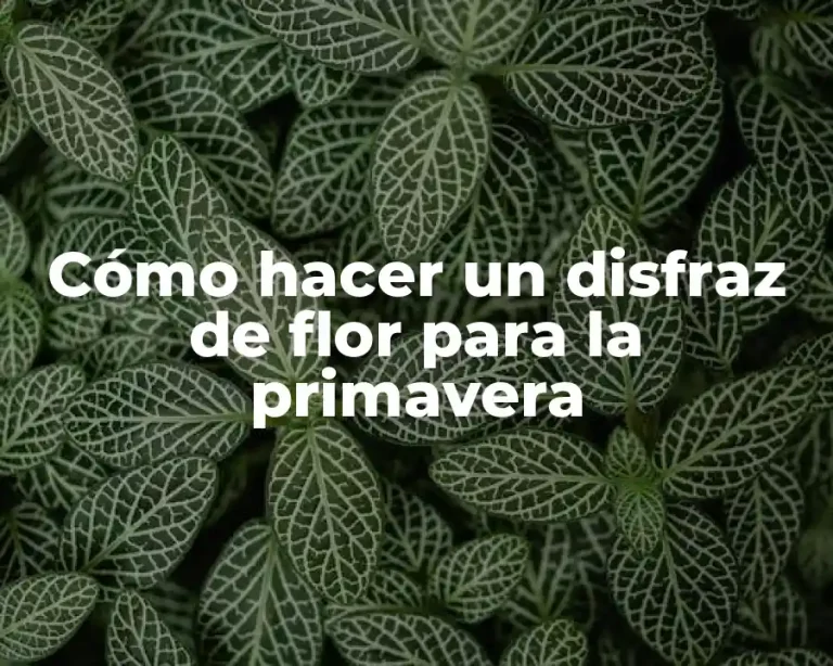 Cómo hacer un disfraz de flor para la primavera