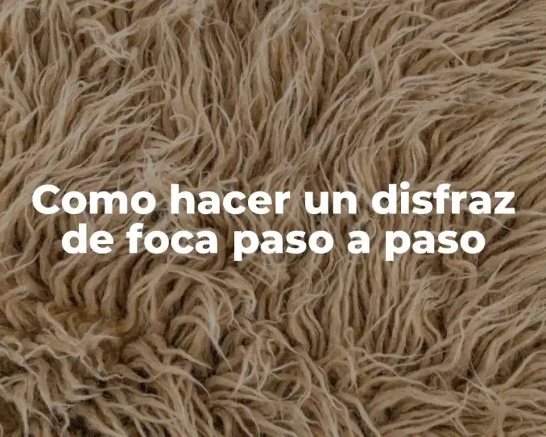 Como hacer un disfraz de foca paso a paso