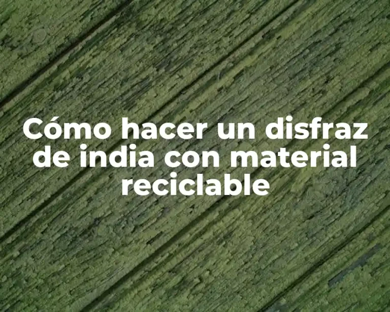 Cómo hacer un disfraz de india con material reciclable