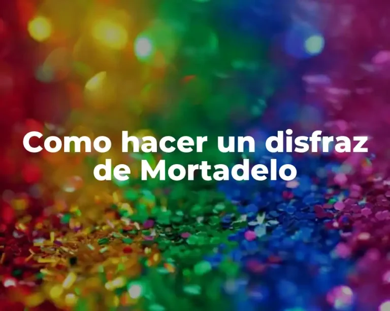 Como hacer un disfraz de Mortadelo