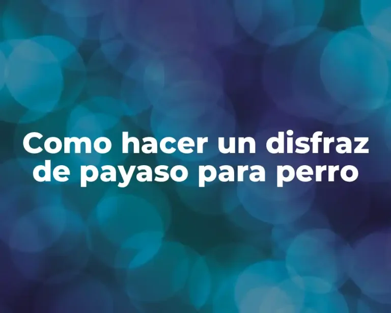 Como hacer un disfraz de payaso para perro