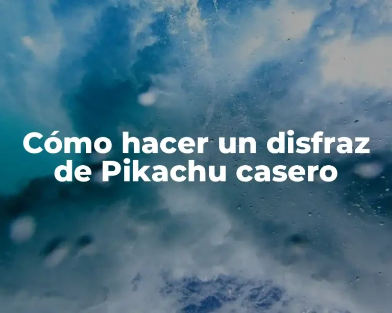 Cómo hacer un disfraz de Pikachu casero