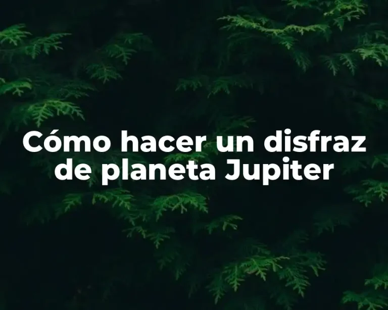 Cómo hacer un disfraz de planeta Jupiter