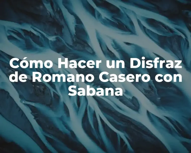 Cómo Hacer un Disfraz de Romano Casero con Sabana