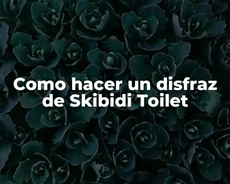 Como hacer un disfraz de Skibidi Toilet