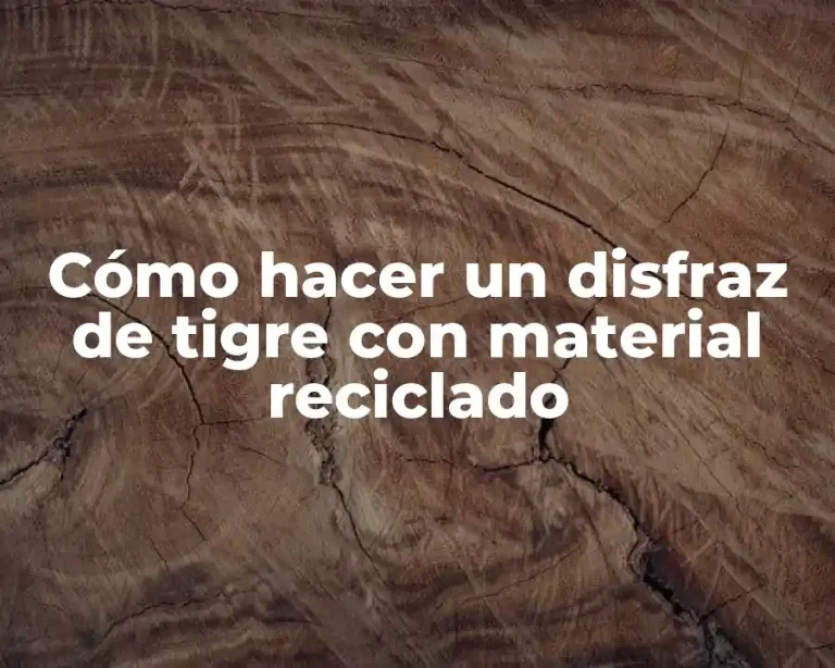 Cómo hacer un disfraz de tigre con material reciclado