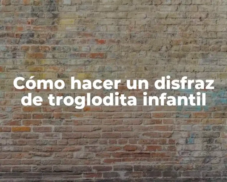 Cómo hacer un disfraz de troglodita infantil