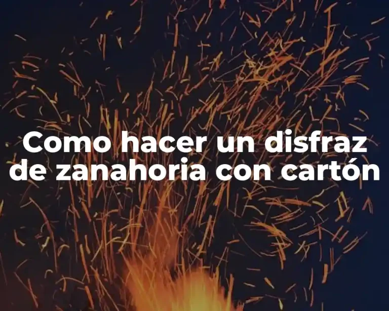 Como hacer un disfraz de zanahoria con cartón