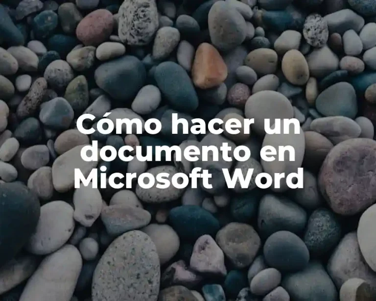 Cómo hacer un documento en Microsoft Word