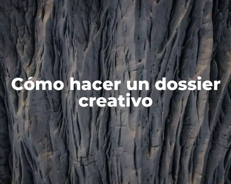 Cómo hacer un dossier creativo