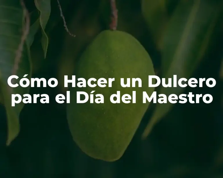 Cómo Hacer un Dulcero para el Día del Maestro